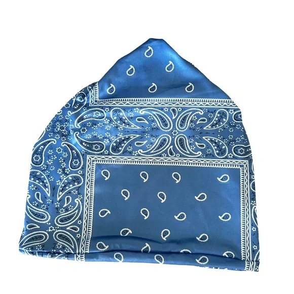 ✂️ SPRING SWEEP SALE Paisley Print Loose Fit Lined Elastic Slouchy Beanie Hat - Picture 2 of 4